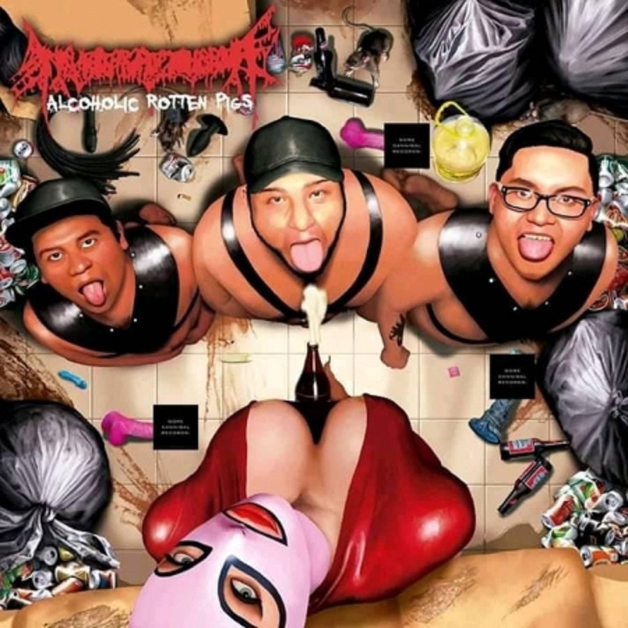 Neurosarcadictoveria - Alcoholic Rotten Pigs CD cover art
