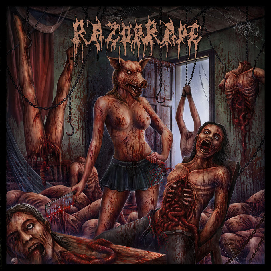 RazorRape - Fucked Beyond Recognition CD cover art