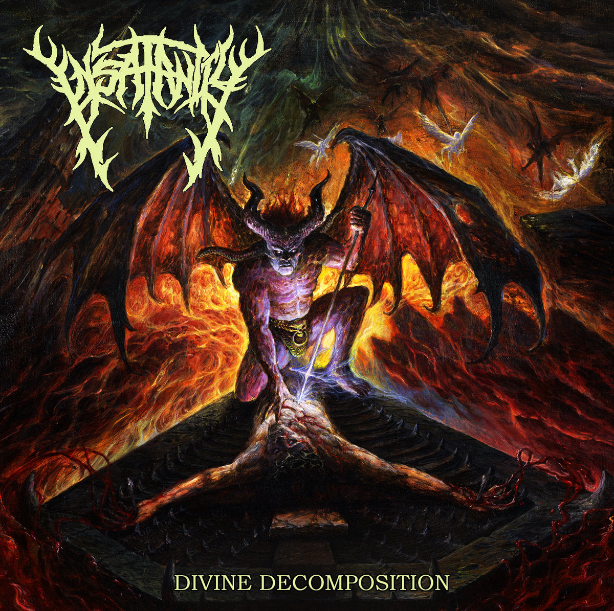 Insatanity - Divine Decomposition CD cover art