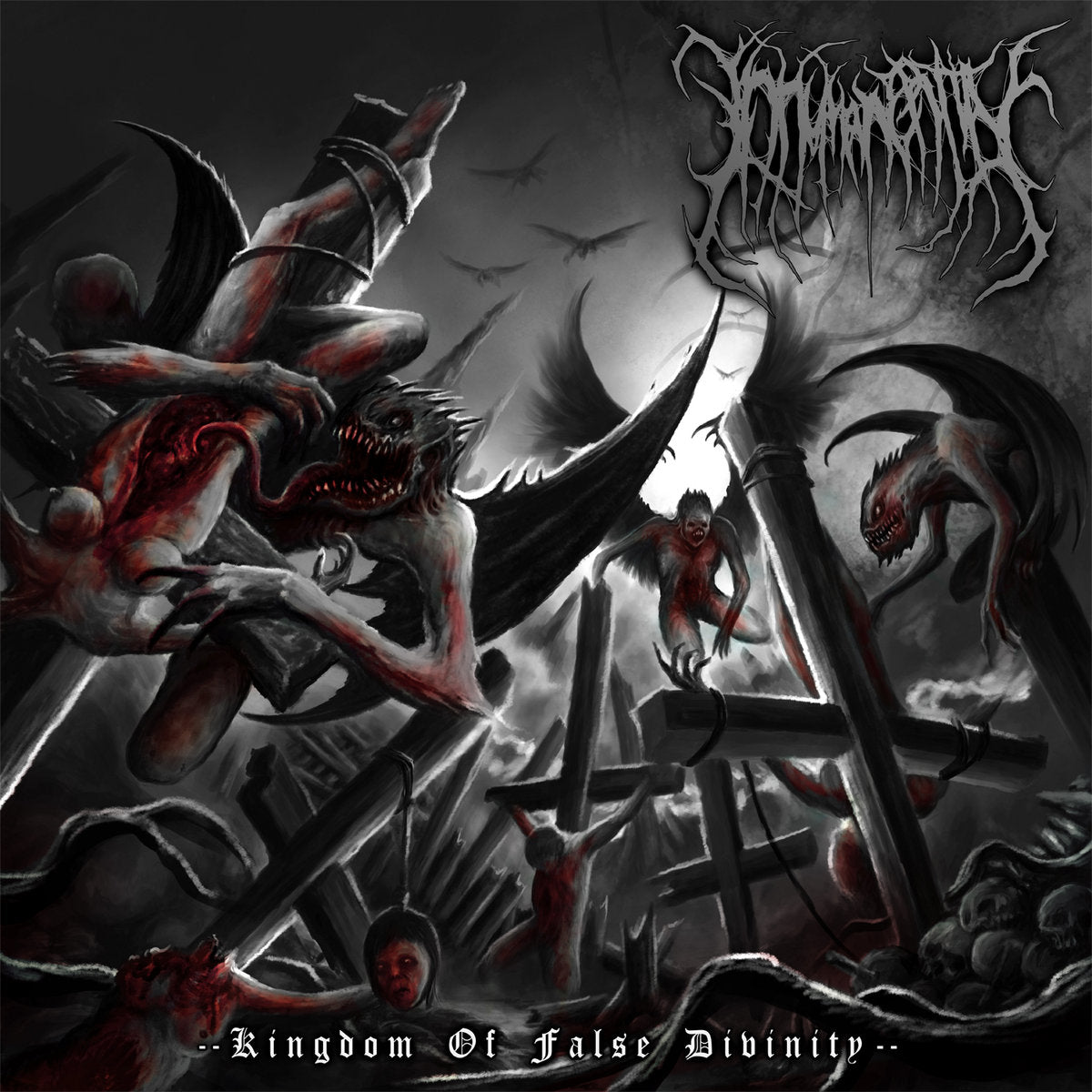 Inhuman Entity - Kingdom of False Divinity CD cover art