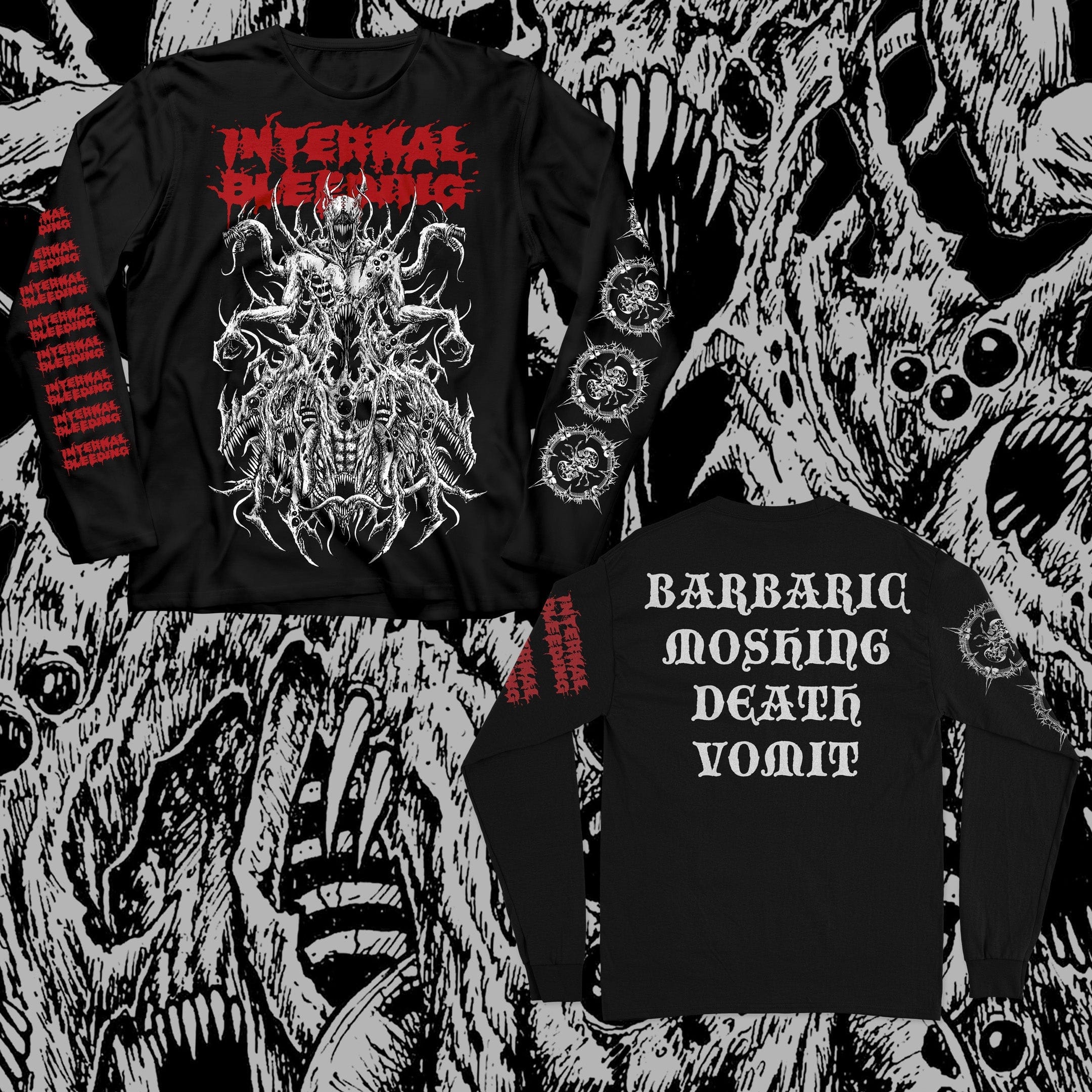 Internal Bleeding - Barbaric Moshing Death Vomit Longsleeve |  Rancid Offal Records