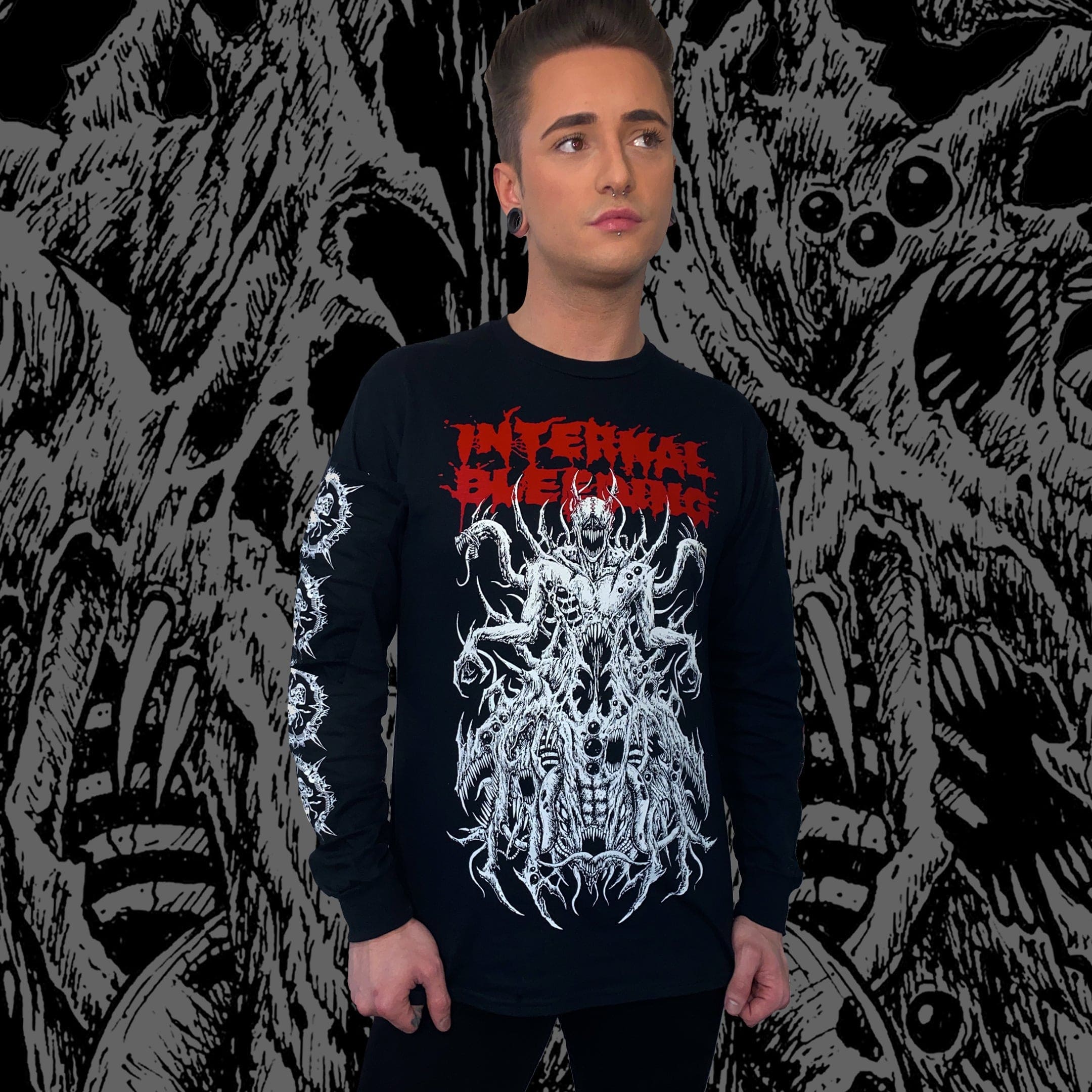 Internal Bleeding - Barbaric Moshing Death Vomit Longsleeve |  Rancid Offal Records