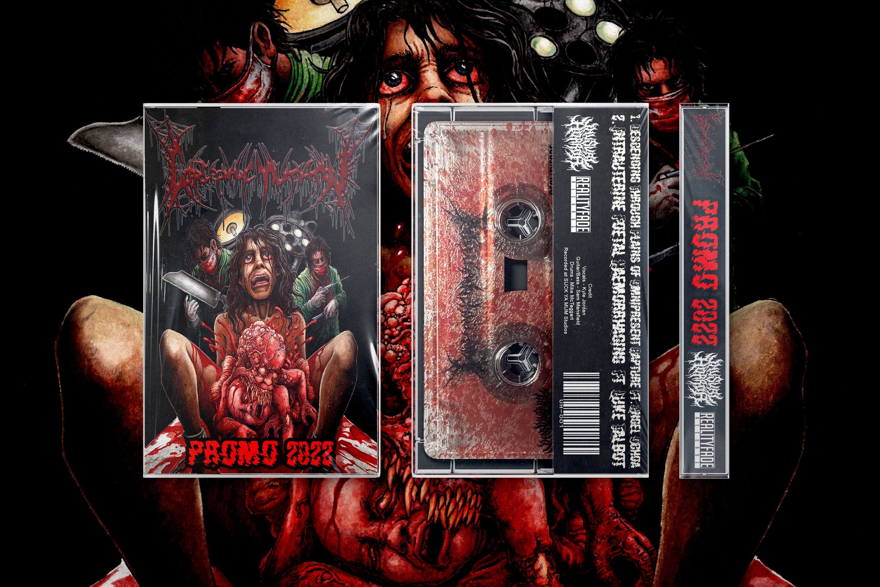 Coprocephalic Mutation - Promo 2022 Cassette - Clear w/ Red Splatter |  Rancid Offal Records