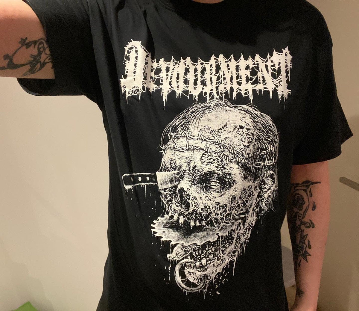 Devourment - Butchered Skull T-Shirt |  Rancid Offal Records